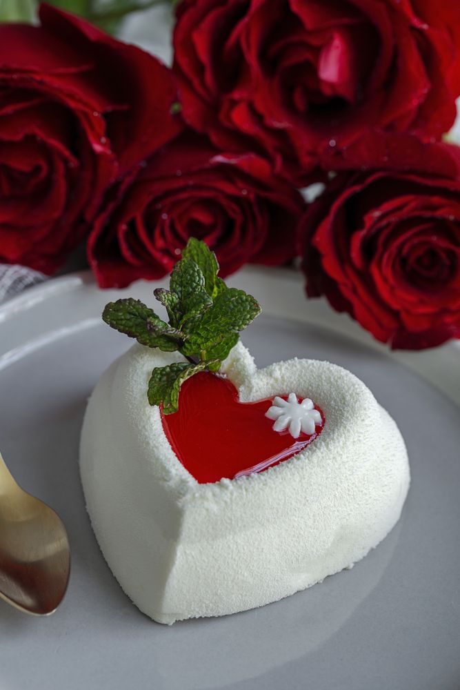 Cake with heart shape