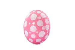 Decorative Easter egg isolated on light background. Festive tradition