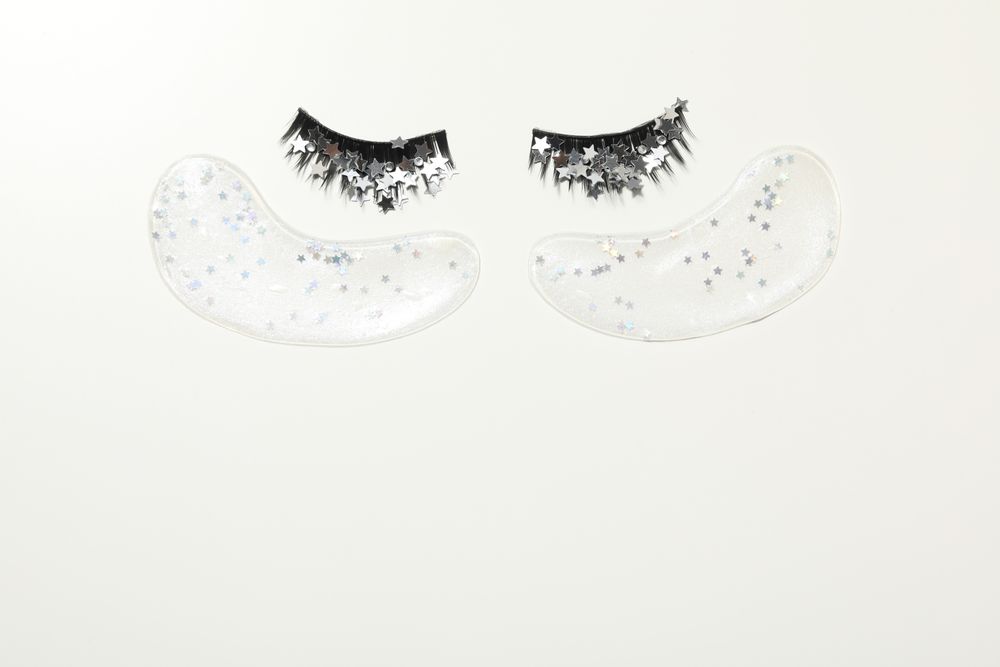 concept of cosmetology tools and beauty treatment, false eyelashes