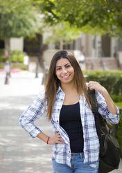 Female Student on School Campus