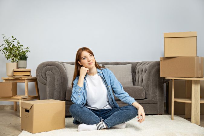 Concept of move with a young woman