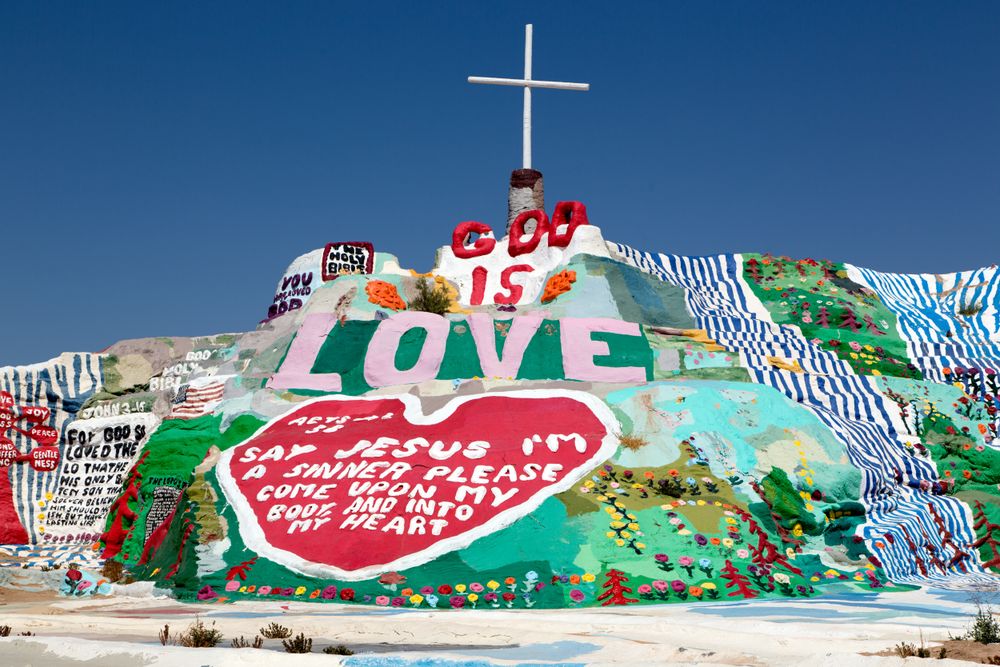 Salvation Mountain in Slab City, California