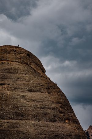 Climbers climbing the mountain of Montserrat,