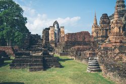 Ruins of old oriental temple