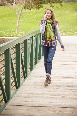 Woman Using Cell Phone