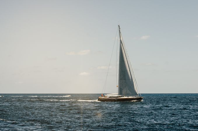 Sailboat in the meddle of the sea