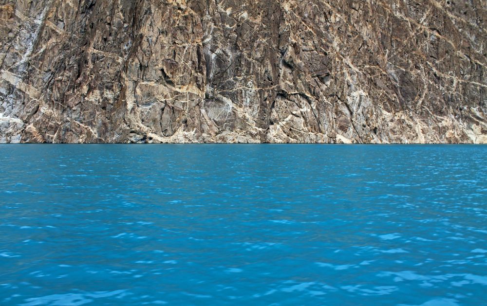 Blue lake in the Karakoram Mountains
