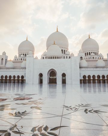 Breathtaking mosque in sunshine