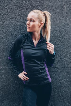 Portrait of a woman with sportswear