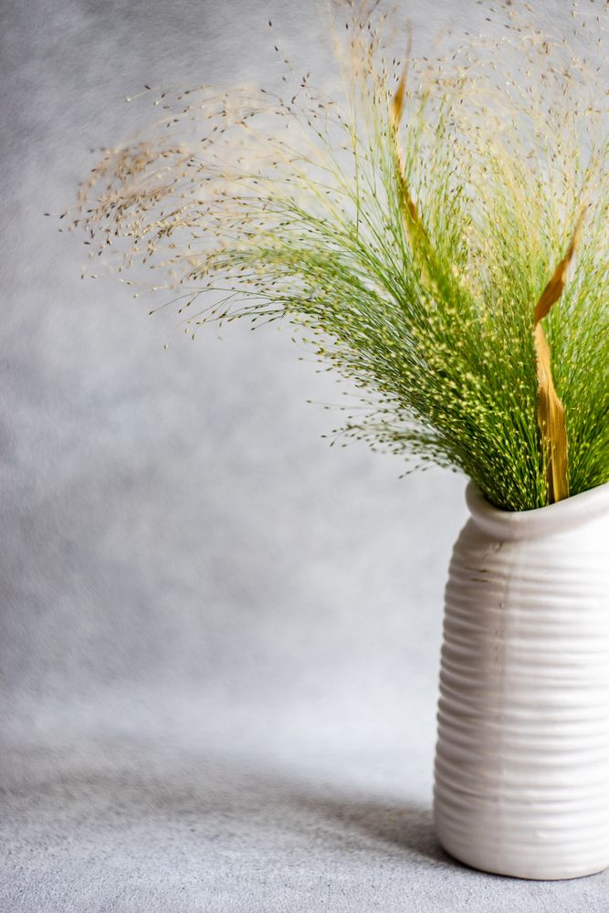Elegant arrangement in vase with copy space