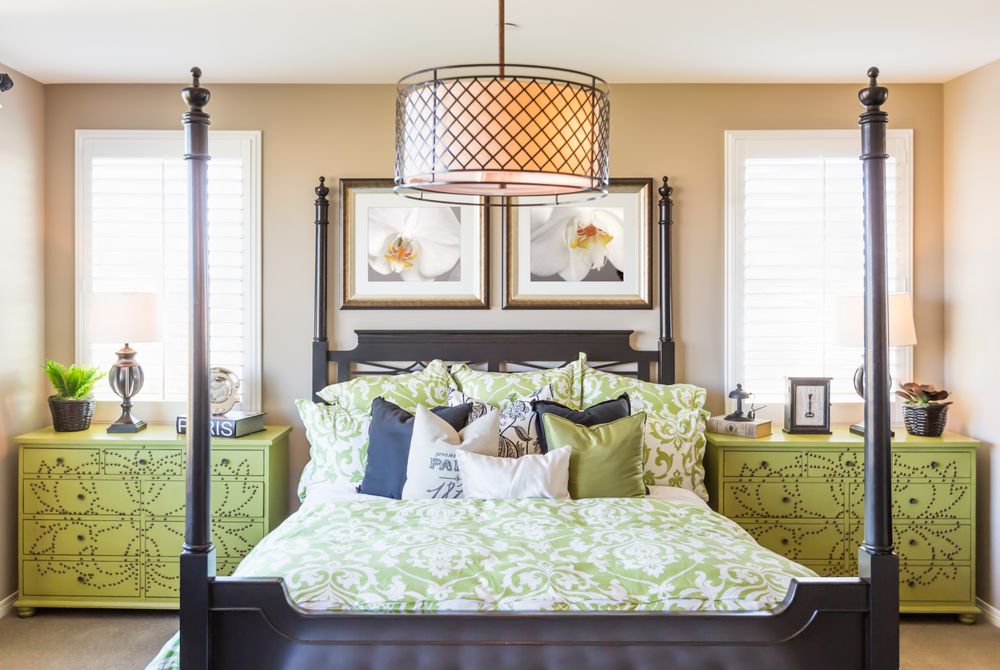 Interior Bedroom Design with Four Post Bed Frame