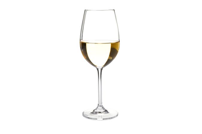 Glass with wine isolated on blank background