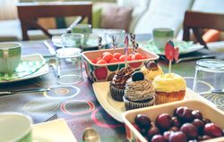 Tasty breakfast for party fun