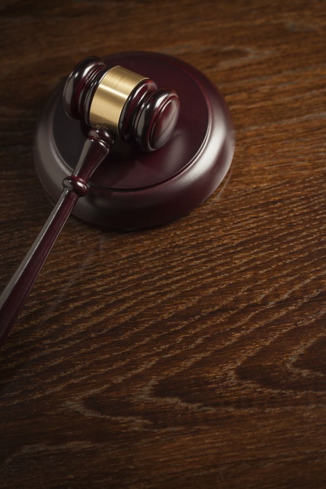 Wooden Gavel Abstract on Table