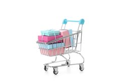 Concept of shopping, discounts, isolated on blank background