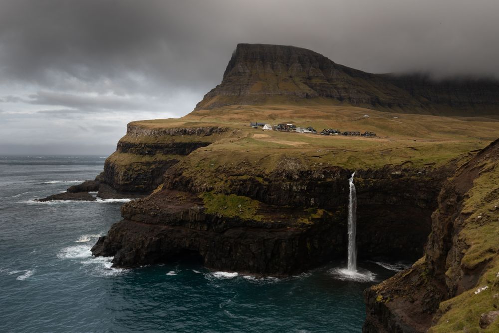 Waterfall on a rugged North Atlantic Coast