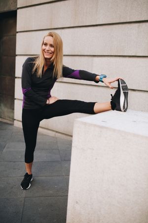 Woman doing some elongation exercises