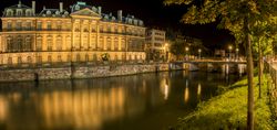 City night panorama in Strasbourg France