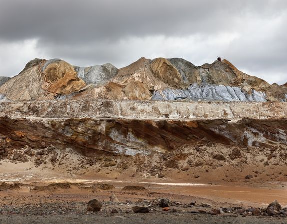 Amazing mountain mining landscape in Riotinto