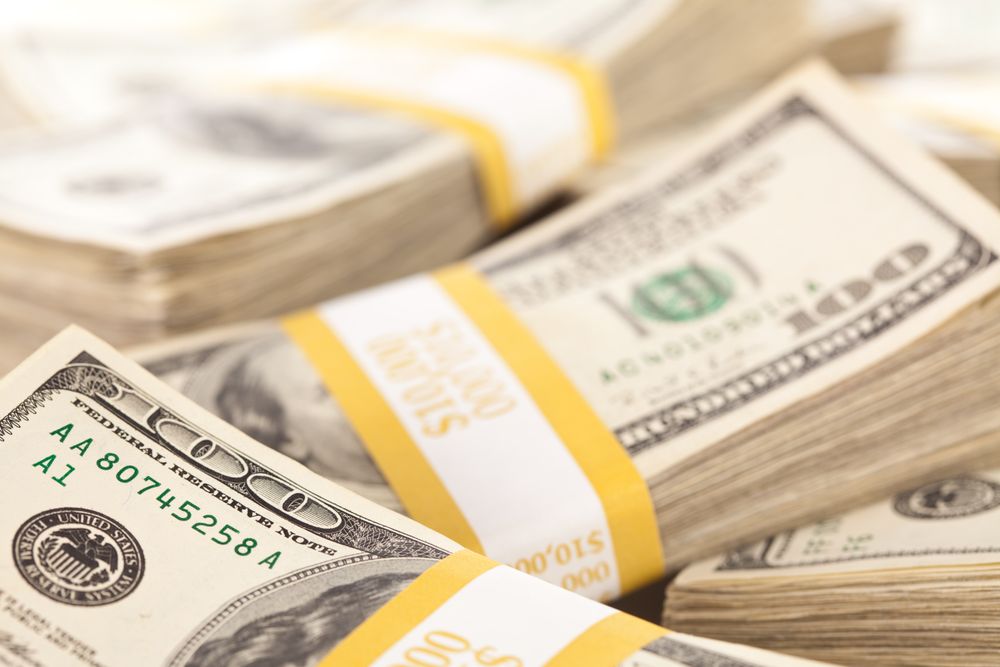 Stacks of One Hundred Dollar Bills