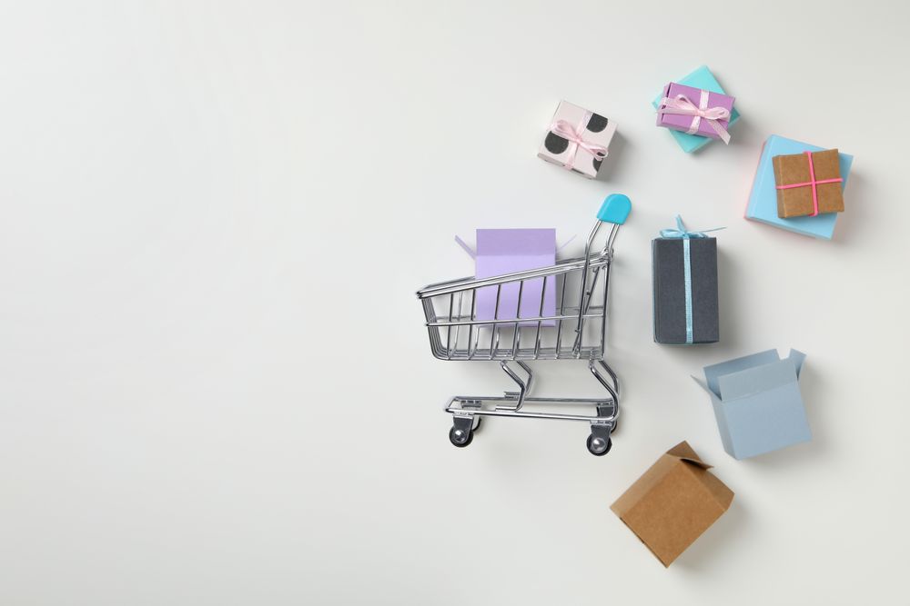 Concept of shopping, space for text