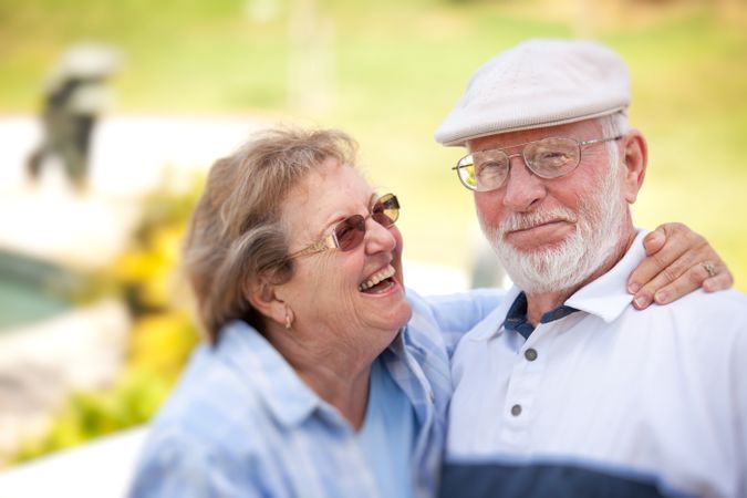 Happy Mature Couple in The Park