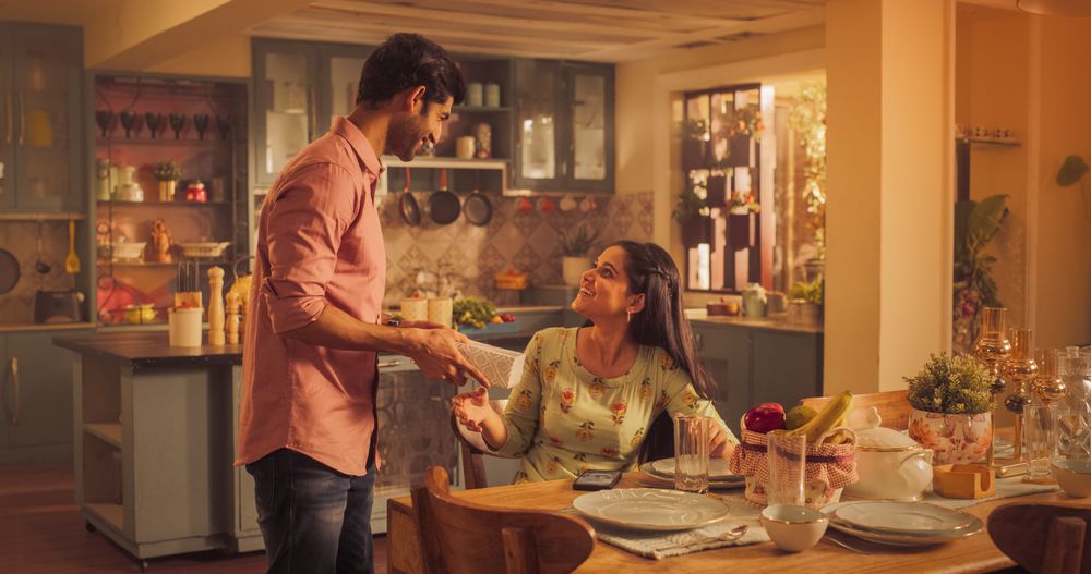 Romantic Surprise Gift: Loving Indian Boyfriend Presents a Gift to the Girlfriend