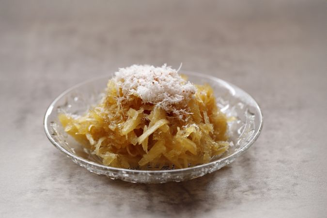 Sawut Singkong, Cassava Cake with Palm Sugar