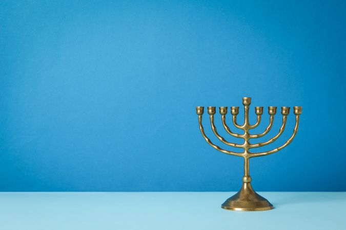 Concept of Jewish holiday, Hanukkah, space for text