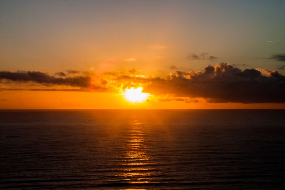 Beautiful sunset over the ocean