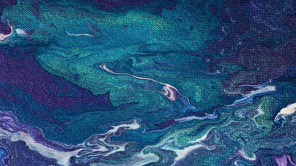 Blue Fluid Art, Abstract Acrylic Background