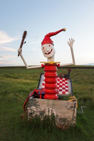 Surreal jack in the box, Porter Sculpture Park, Montrose, South Dakota
