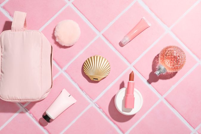 Bath accessories, toilet bag for different self care items