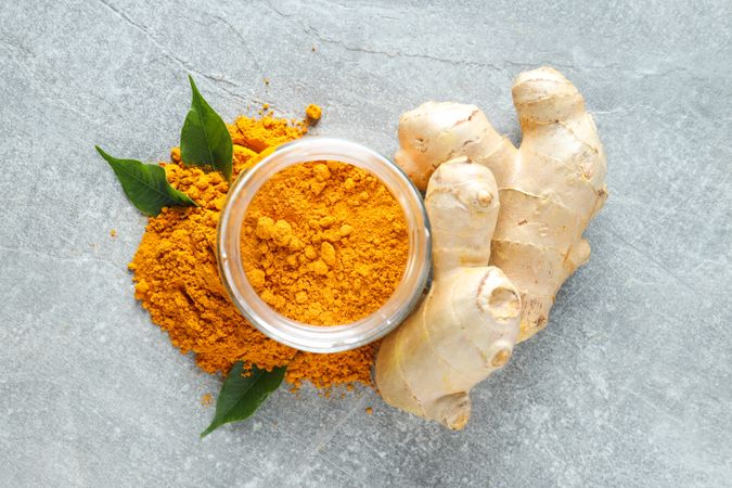 Fragrant seasoning - turmeric, one of the main ingredients in Indian curry