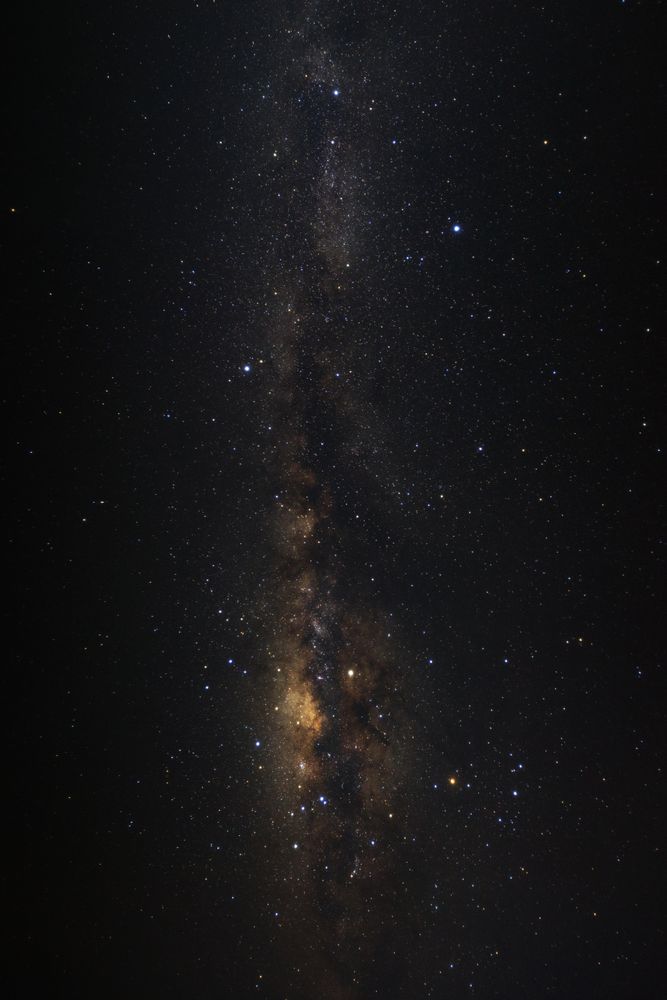Clearly milky way galaxy with stars and space dust in the universe