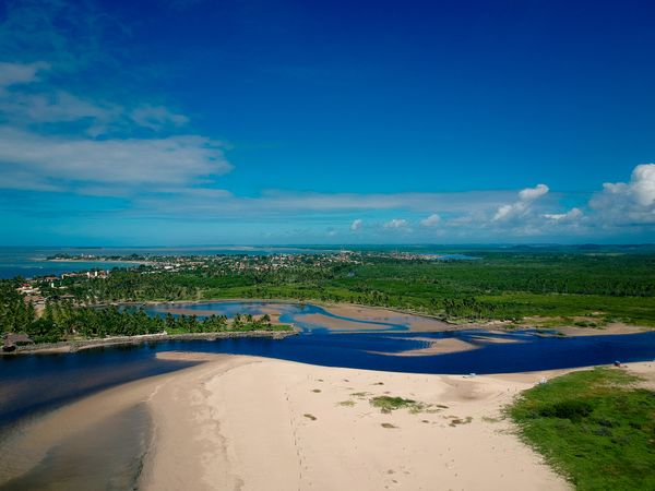 Island at low tide in Brazil