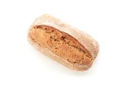 Wheat bread isolated on blank background, top view. Bakery products