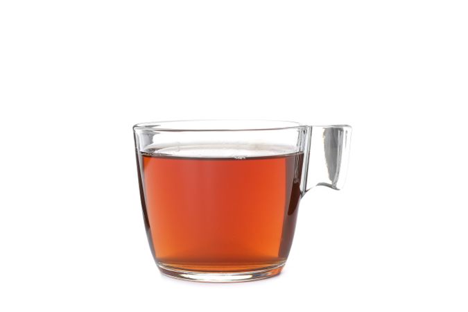 Cup of tea isolated on plain background