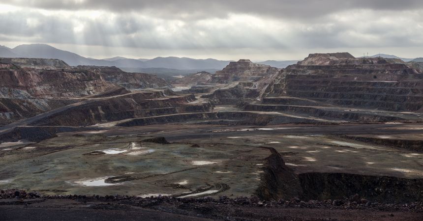 Mining terraces in Riotinto, Huelva