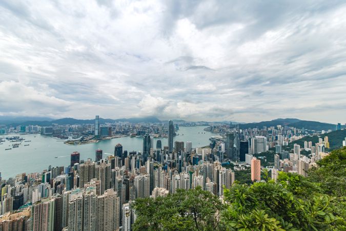 Aerial view of Hong Kong during daytime