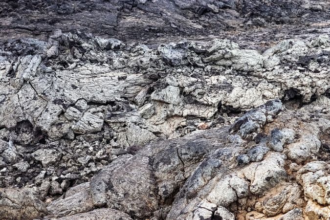 Rocky mountain with a rocky surface