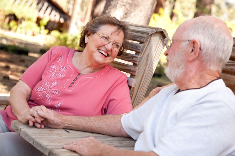 Loving Older Couple Outdoors