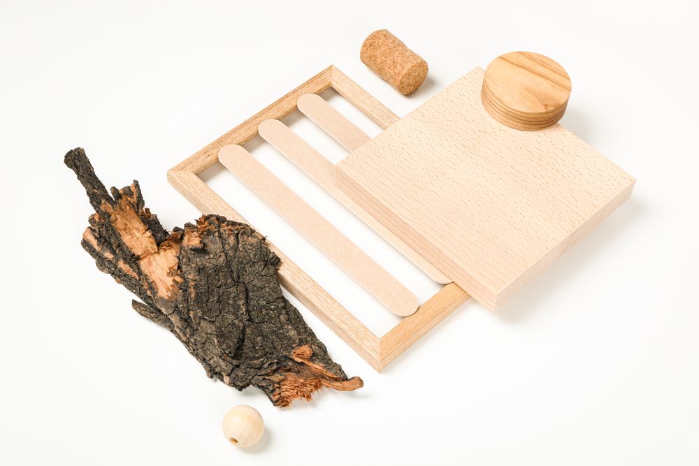 Flat lay of creative moodboard composition, concept of moodboard