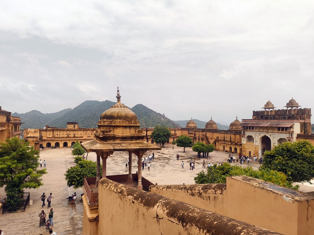 amber fort upper terrace hill view jaipur