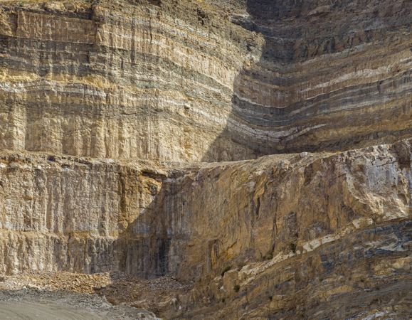 Drone view of stone quarry