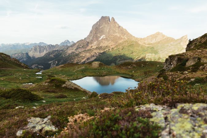 Picturesque view of lake in mountain area
