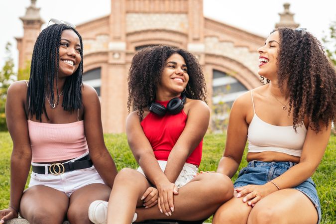 Black Friends Enjoying Summer Together
