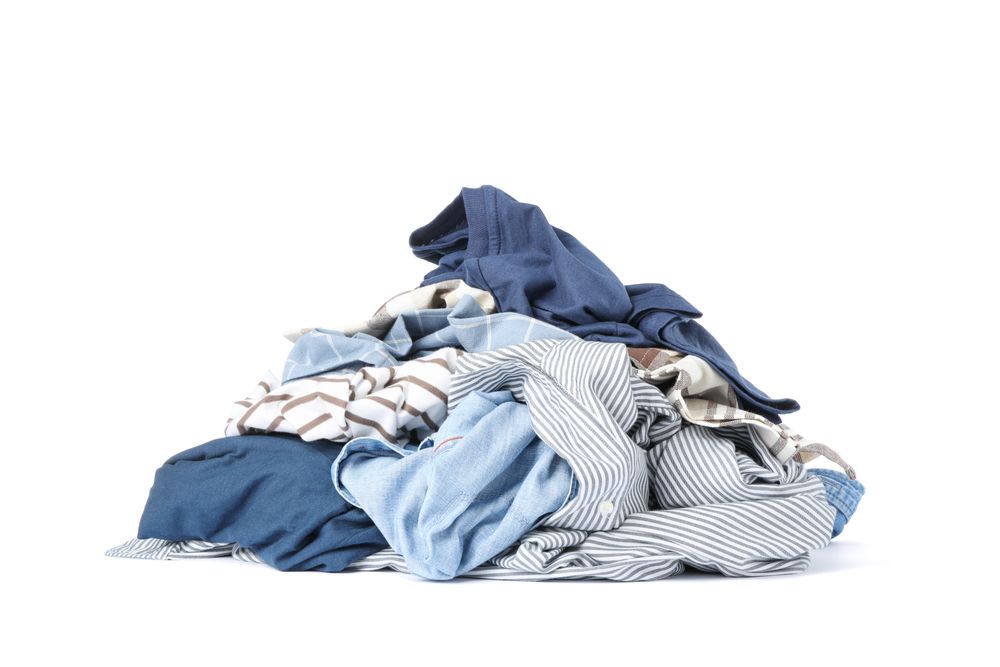 Bunch of clothes isolated on blank background