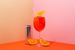 Glass of Italian Spritz, delicious summer cocktail
