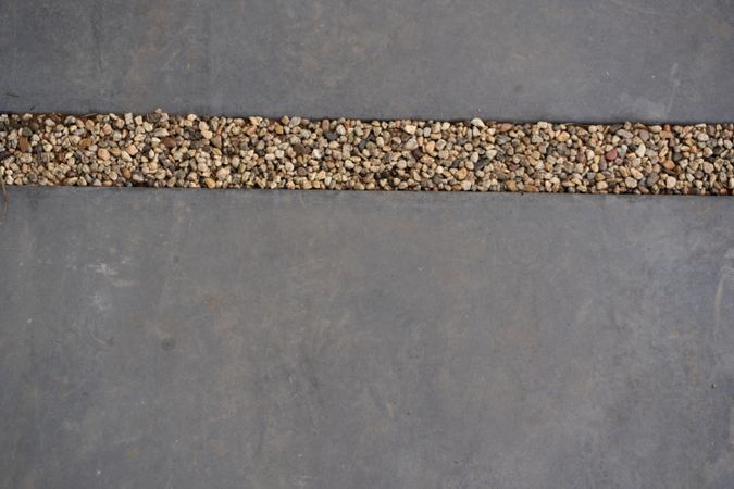 Paver and pebbles